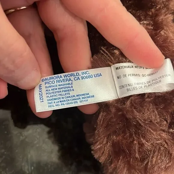 Aurora Teddy Bear Bonnie Brown Plush Stuffed Animal Toy 12” 2021 Soft Cuddly - Picture 9 of 9